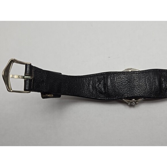 Womens Green Bay Packers Quartz Watch Date Gold Silver Leather Cuff New Battery - Picture 11 of 12